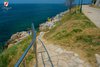 Rovinj Monte Beach rocky stairs