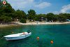 Rovinj Beach Lesso boat on pier