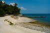 Rovinj Scaraba concrete beach on Big Scaraba bay